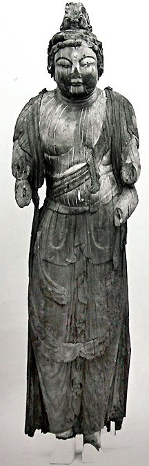 修理前の廣智寺・多臂観音菩薩立像