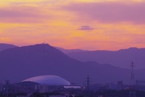 黄昏の札幌ドーム